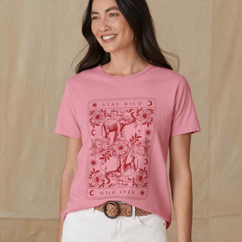 Sundance Stay Wild Tee Pink